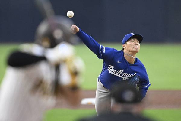 야마모토는 7이닝 1실점 호투했다. 사진= Denis Poroy-Imagn Images= 연합뉴스 제공
