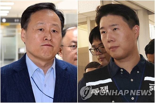 삼성전자 2차 사후조정 2일차 회의 참석한 노사 (세종=연합뉴스) 김주성 기자 = 삼성전자 사측 대표교섭위원인 여명구 DS(디바이스솔루션·반도체 사업 담당) 피플팀장(왼쪽)과 삼성그룹 초기업노동조합 삼성전자지부 최승호 위원장. 2026.5.19 [공동취재] utzza@yna.co.kr