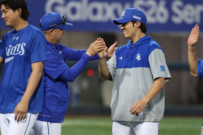 19일 포항 KT전 대승을 이끌고 2승을 달성한 원태인. 사진제공=삼성 라이온즈