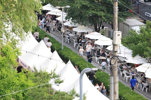 지난해 경춘선공릉숲길 커피축제 쉼터 구간 모습. 노원구청 제공