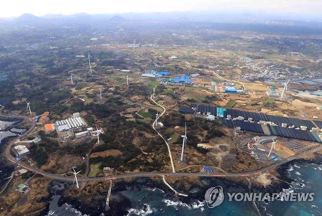 제주 구좌읍 행원리 풍력발전단지 [연합뉴스 자료 사진]