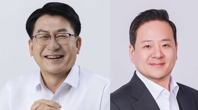 6·3 지방선거 성동구청장 선거에서 유보화 더불어민주당 후보(왼쪽)와 고재현 국민의힘 후보가 맞붙는다. /유보화.고재현 캠프