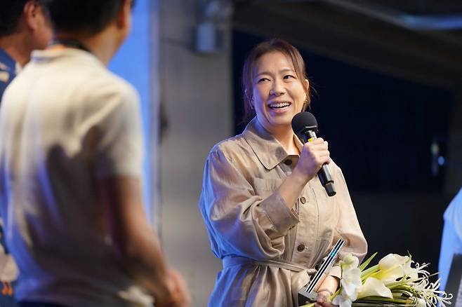 제24회 디렉터스컷 어워즈에 참석한 배우 염혜란. 한국영화감독조합 제공