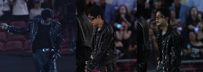 'JIN ROCKS THE GOLDEN STATE' 방탄소년단 진, 스탠퍼드의 밤 달군 '깃발 남신'..글로벌 팬심 '올킬'