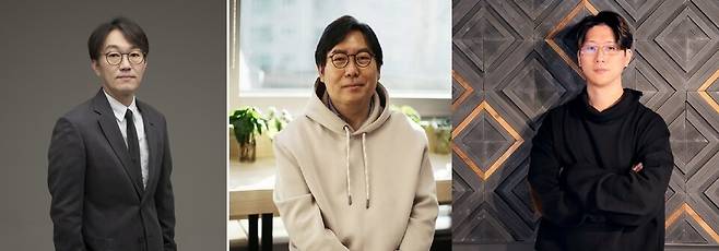 (왼쪽부터)이정헌 넥슨 일본법인 대표, 박용현 넥슨게임즈 대표, 김형태 시프트업 대표.[사진=각사]