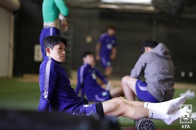 미국 솔트레이크시티 사전 캠프에서 훈련 중인 이동경 (대한축구협회 제공)