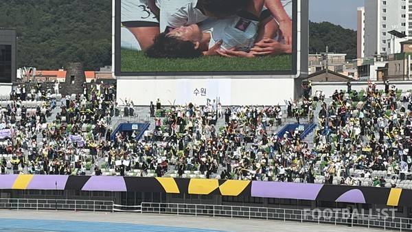 공동응원단. 김진혁 기자