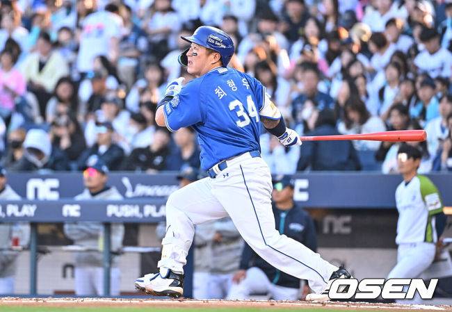 [OSEN=창원, 이석우 기자] 삼성 라이온즈 최형우 103 2026.05.09 / foto0307@osen.co.kr