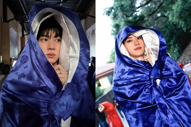 'ICONIC FLAG BEARER JIN' 방탄소년단 진, 美 스탠퍼드 투어 사진 공개..역시 '근본적인 아름다움'!