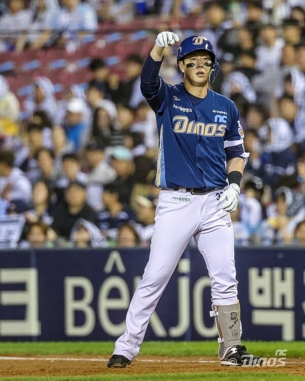 24일 NC가 수원 KT위즈파크에서 열린 2026 신한 SOL KBO리그 원정 경기에서 KT를 8-5로 제압했다. (NC 박건우(5타수 4안타 1타점 1득점)). /사진=NC 다이노스