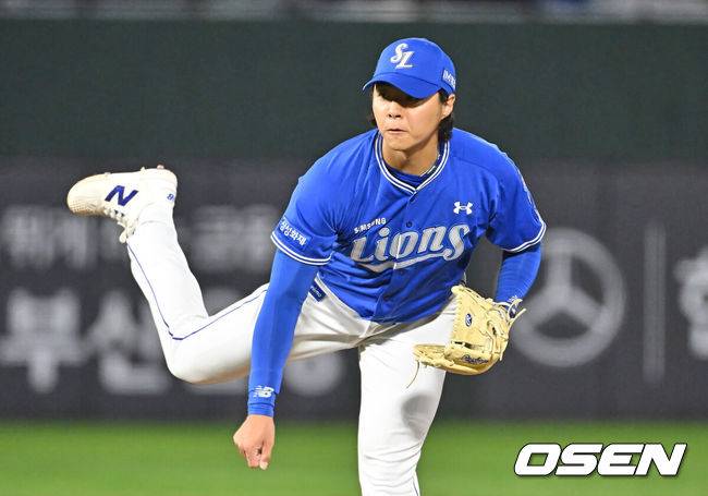 [OSEN=부산, 이석우 기자] 삼성 라이온즈 김무신 197 2026.05.23 / foto0307@osen.co.kr