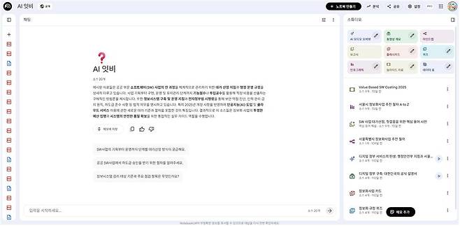 서울시가 도입한 인공지능(AI) 기반 IT 업무비서 '잇비' 화면 [서울시 제공. 재판매 및 DB 금지]