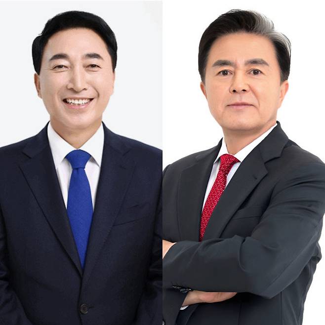 박수현·김태흠 충남도지사 후보[사진=박수현·김태흠 캠프 제공]