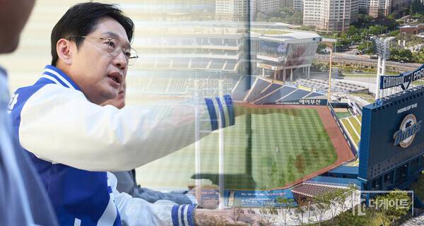 김경수 민주당 경남도지사 후보가 '구단도 팬도 떠날 걱정 없는 연고지'란 구호 아래 '김경수의 5대 홈런 공약'을 발표했다(사진=더게이트, NC 구단)