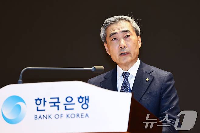 신현송 신임 한국은행 총재가 지난달 21일 서울 중구 한국은행 별관에서 열린 취임식에서 인사말을 하고 있다. (공동취재)ⓒ 뉴스1 황기선 기자