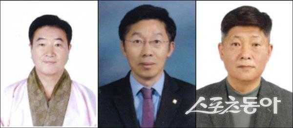 제38회 경주시문화상 수상자(왼쪽부터 문화‧예술 부문 박임관, 사회봉사 부문 전성환, 체육발전 부문 손영훈). 사진제공 ㅣ 경주시