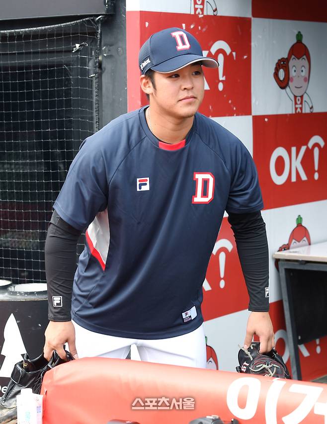 2024년 두산에서 뛸 당시 시라카와 게이쇼. 수원 | 박진업 기자 upandup@sportsseoul.com