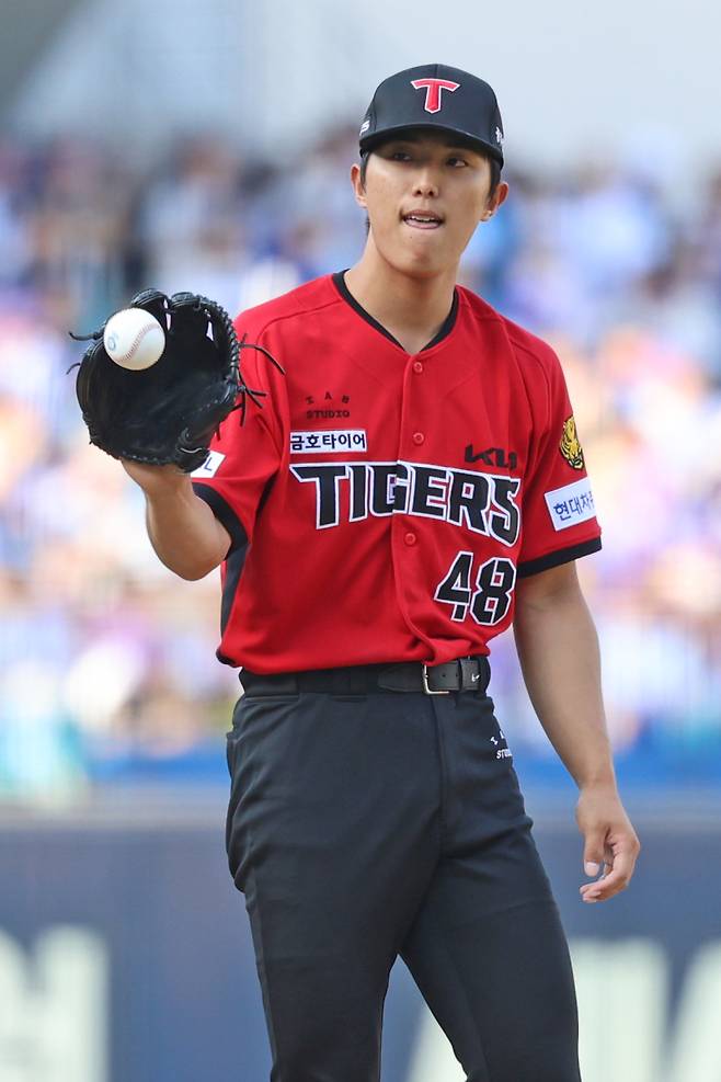 이번 주말 LG 트윈스 원정 경기에서 1군 복귀전을 치를 것으로 보이는 이의리. KIA 제공