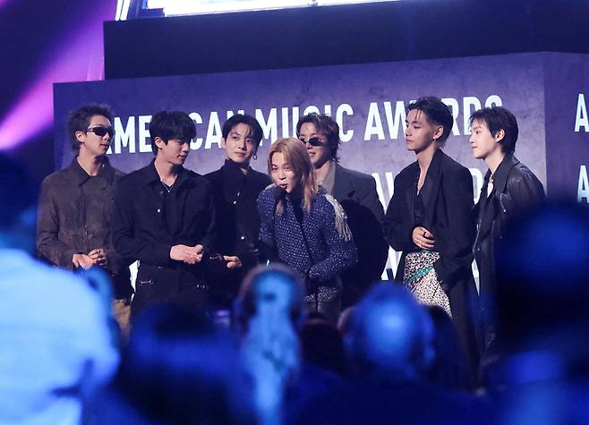 ‘아메리칸 뮤직 어워즈’ 방탄소년단. 사진ㅣ연합외신