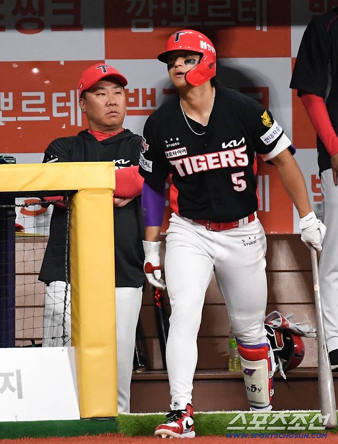 이범호 감독은 김도영을 끝까지 믿고 기회를 줬다. 고척=박재만 기자 pjm@sportschosun.com
