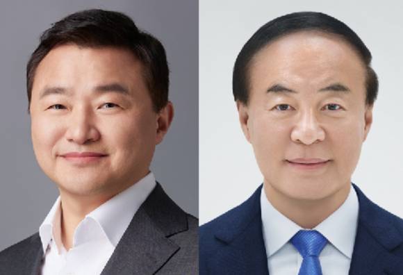 노태문(왼쪽) 삼성전자 대표이사 겸 DX부문장(사장), 전영현 DS부문장(부회장). [사진=삼성전자]