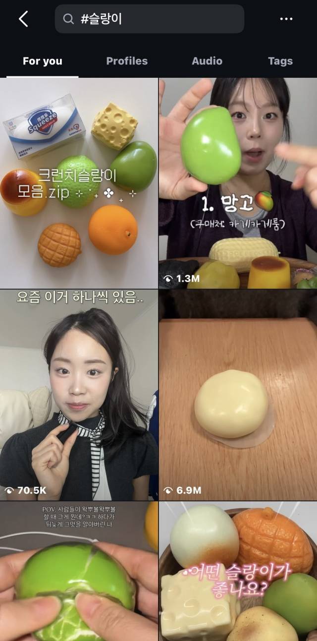 SNS에 ‘#슬랑이’를 검색하면 2030세대가 슬랑이를 소개하는 숏폼을 볼 수 있다.