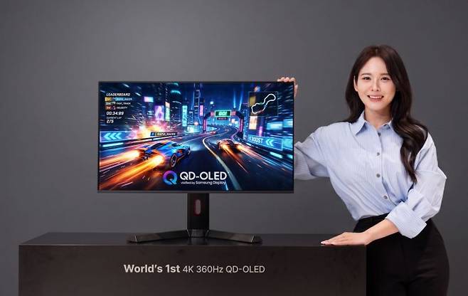 삼성디스플레이가 세계 최초로 4K 360Hz 모니터용 QD-OLED를 개발,발, 다음달 '컴퓨텍스 2026'에서 처음으로 공개한다. 삼성디스플레이