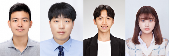 우상혁(왼쪽부터) 중앙대 교수, 김채빈 부산대 교수, 박준용 중앙대 석박통합과정생, 전혜리 중앙대 석박통합과정생. 한국연구재단 제공.