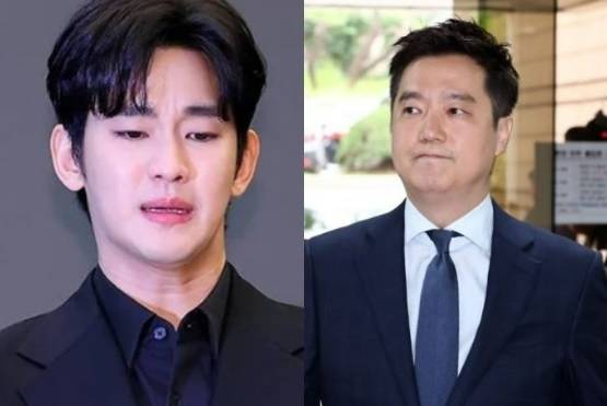 배우 김수현(왼쪽)과 김세의 가로세로연구소 대표. [연합뉴스]