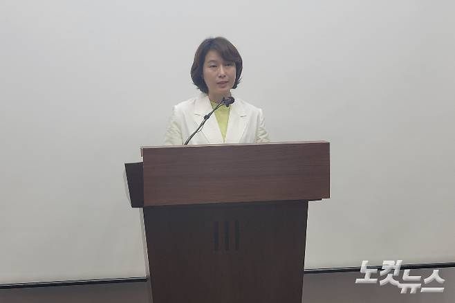국민의힘 김영환 충북지사 후보 캠프 임가영 대변인. 박현호 기자