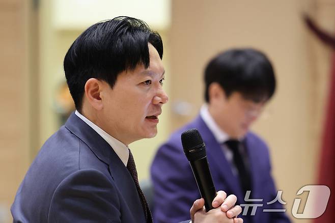 박상용 인천지검 검사가 24일 서울 여의도 국회 의원회관에서 열린 공소취소 찬반 토론회에서 발언하고 있다. 2026.5.24 ⓒ 뉴스1 신웅수 기자