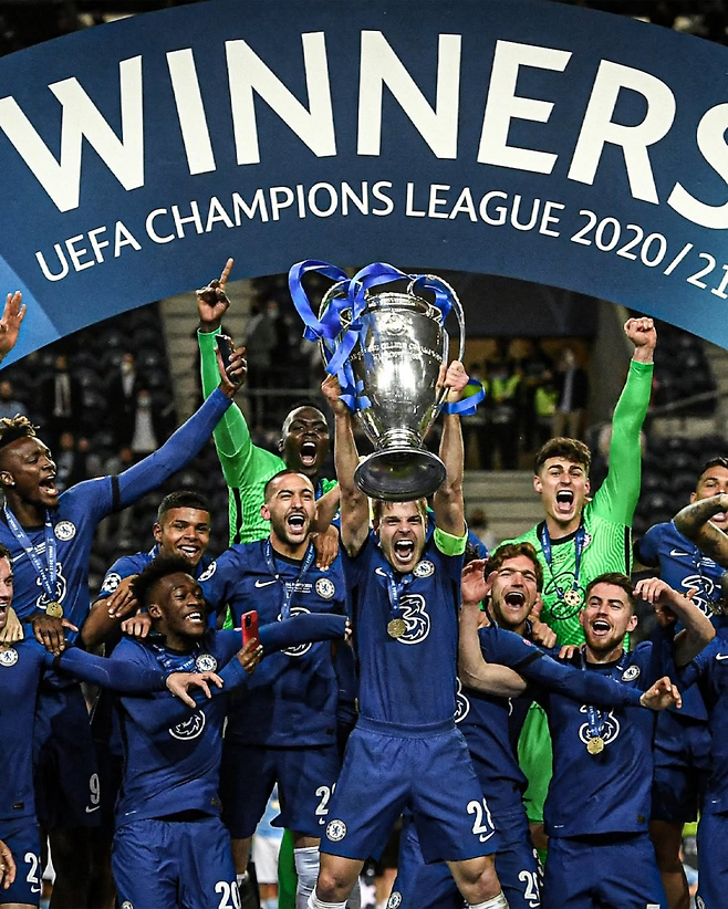 사진은 지난 2021년 맨시티를 꺾고 통산 2번째 UCL 정상에 올랐던 첼시. 사진=ESPN SNS