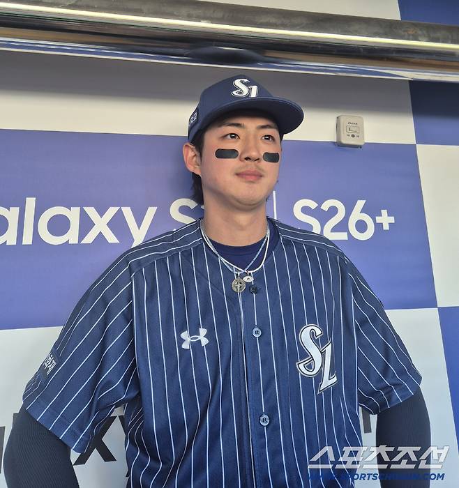 경기 후 인터뷰 하는 구자욱. 대구=고재완 기자 star77@sportschosun.com
