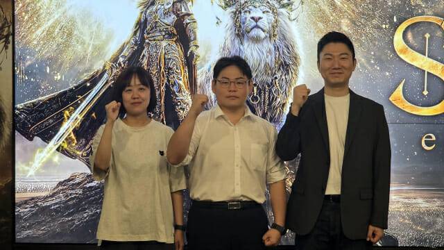 (좌측부터) 알트나인 길이빛나리 디렉터, 양진혁 기획리드, 김장환 넷마블 사업부장(사진=지디넷코리아)