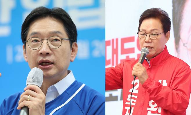 (왼쪽부터) 김경수 박완수