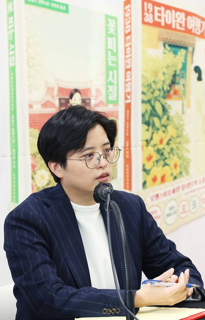 지난 19일(현지시간) 대만 작가 최초로 인터내셔널 부커상을 받은 양솽쯔 작가가 1일 오후 내한 기자간담회에 참석했다. [연합뉴스]
