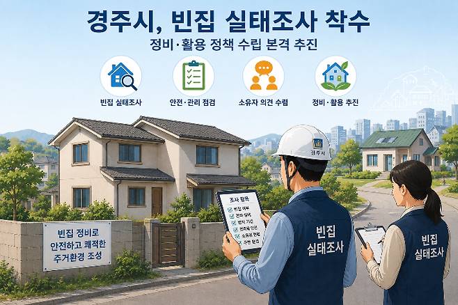 경주시가 방치된 빈집에 대한 실태조사를 실시한다. 경주시 제공