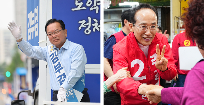 더불어민주당 김부겸 후보(왼쪽)와 국민의힘 추경호 후보./ 경북매일 DB