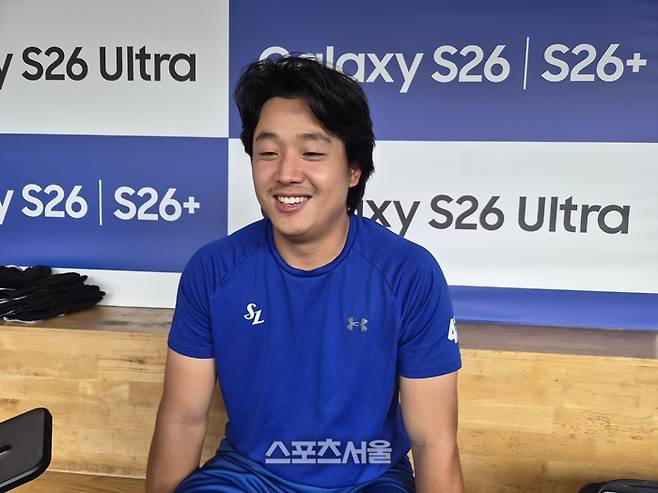 삼성 양창섭이 2일 대구삼성라이온즈파크에서 2026 KBO리그 정규시즌 NC전에 앞서 진행한 인터뷰에서 미소를 짓고 있다. 대구 | 김동영 기자 raining99@sportsseoul.com