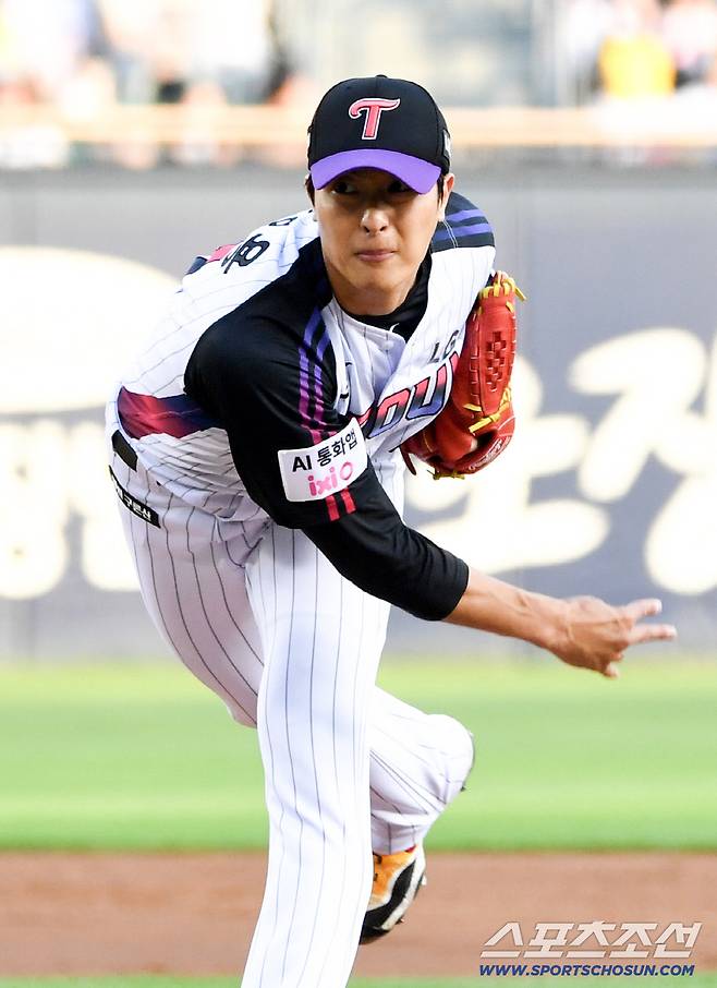 22일 잠실구장에서 열린 LG와 키움의 경기. LG 이정용이 역투하고 있다. 잠실=박재만 기자 pjm@sportschosun.com/2026.05.22/