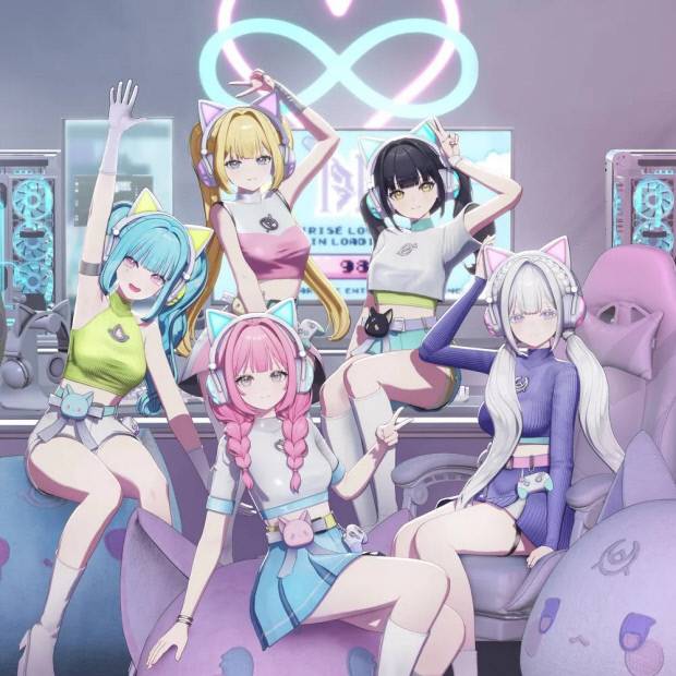 2D 애니메이션 스타일의 캐릭터형 버추얼 걸그룹 아이리제.