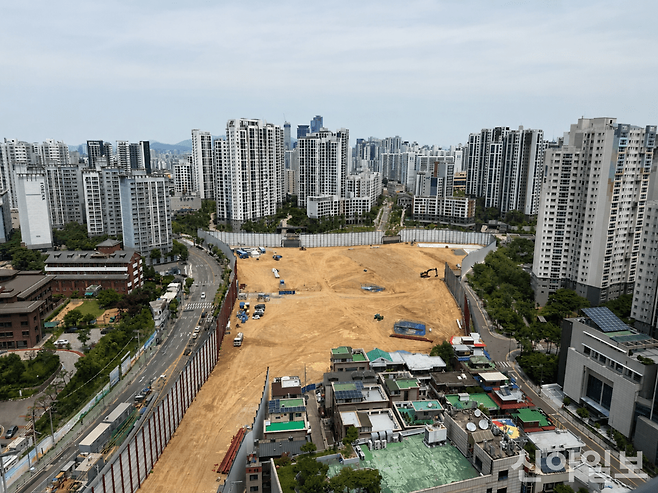 지난 1일 서울 영등포구 '써밋 클라비온' 사업지. [사진=양지영 기자]