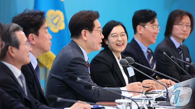 이재명 대통령이 청와대에서 열린 중소기업인과의 대화에서 발언하고 있다. 2026.3.20 ⓒ 뉴스1 허경 기자