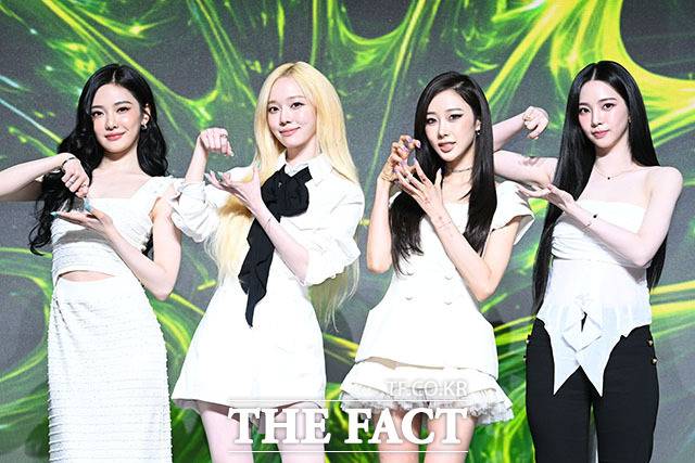 그룹 에스파가 '팬앤스타' 위클리 뮤직 20위에 올랐다. 남은 투표 기간 동안 순위가 오를지 기대된다./서예원 기자
