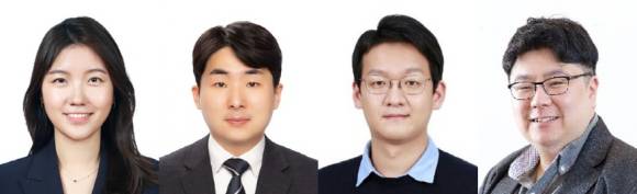 왼쪽부터 한지은 서울대 재료공학부 박사과정생, 안현 서울대 재료공학부 석박통합과정생, 권민상 서울대 재료공학부 교수, 강승균 서울대 재료공학부 교수. [사진=서울대 공대]