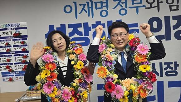 제9회 전국동시지방선거에서 50.81%의 득표율로 경기도 의정부시장 당선이 확정된 더불어민주당 김원기 당선인. [사진=김원기 당선인 선거사무소]