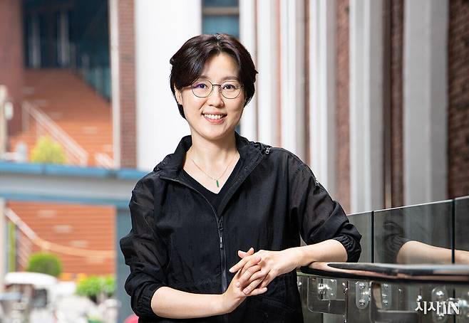 5월19일 서울 마포구 한 카페에서 만난 <남태령>의 김현지 감독. ⓒ김흥구