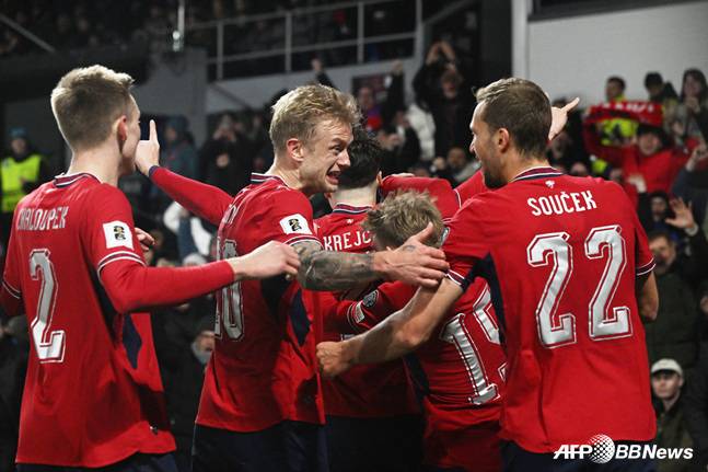 체코 축구대표팀. /AFPBBNews=뉴스1