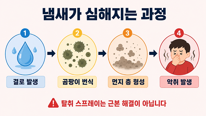 에어컨 냄새가 점점 심해지는 구조적 원인