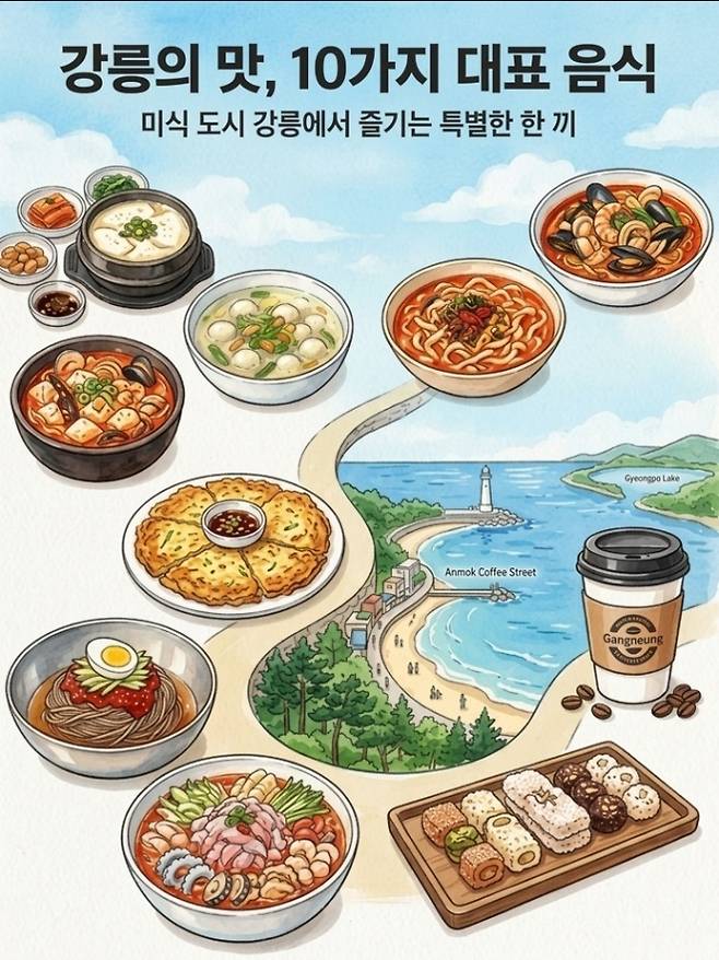 강원 강릉시가 선정한 대표 음식 10선 포스터. 강릉시 제공